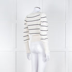 Me + Em White Black Stripes Chunky Knitted Jumper