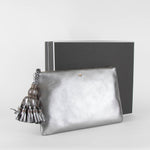 Anya Hindmarch Georgiana Clutch in Metallic Silver