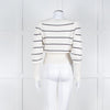 Me + Em White Black Stripes Chunky Knitted Jumper