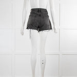 Frame Le Brigitte Black Distressed Shorts