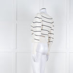 Me + Em White Black Stripes Chunky Knitted Jumper