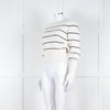 Me + Em White Black Stripes Chunky Knitted Jumper