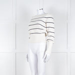 Me + Em White Black Stripes Chunky Knitted Jumper