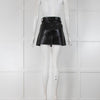 Frame Faux Black Leather Mini Skirt