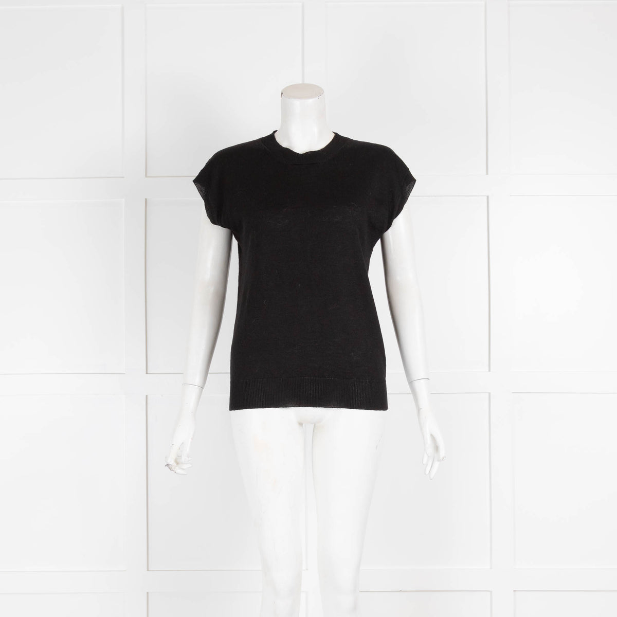 Margaret Howell Black Linen Mix Sleeveless Top