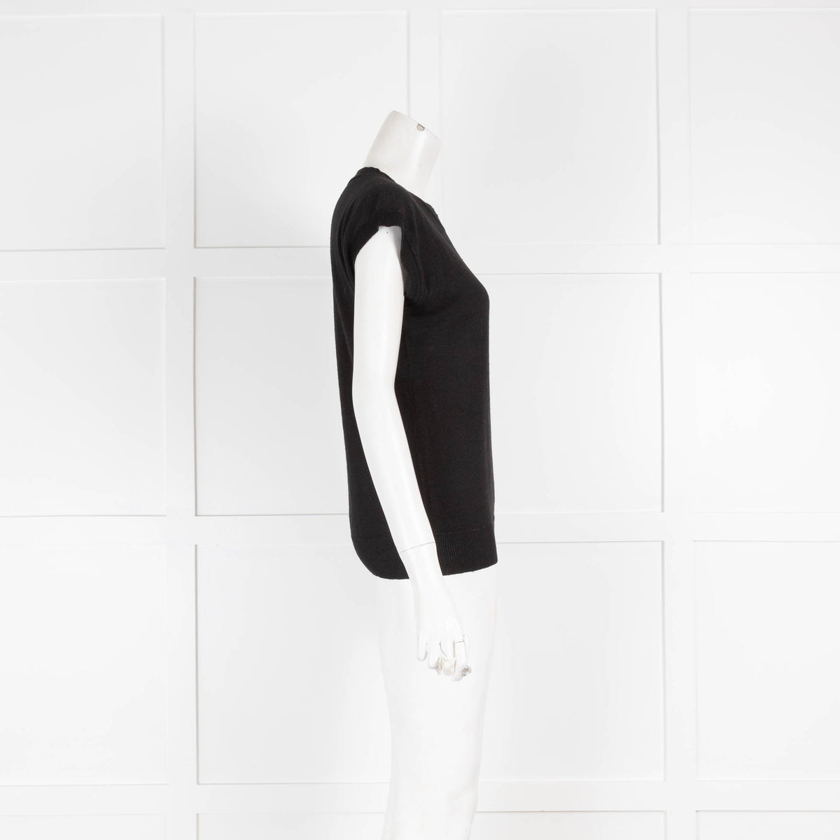 Margaret Howell Black Linen Mix Sleeveless Top