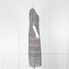 Kate Spade Black White Gingham Scallop Trim Maxi Dress