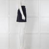 Joseph Navy Blue Tweed Mini Skirt