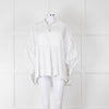 Lee Mathews White Cotton Oversized Long Sleeve Top