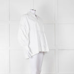 Lee Mathews White Cotton Oversized Long Sleeve Top