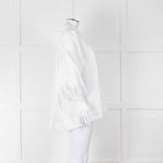 Lee Mathews White Cotton Oversized Long Sleeve Top