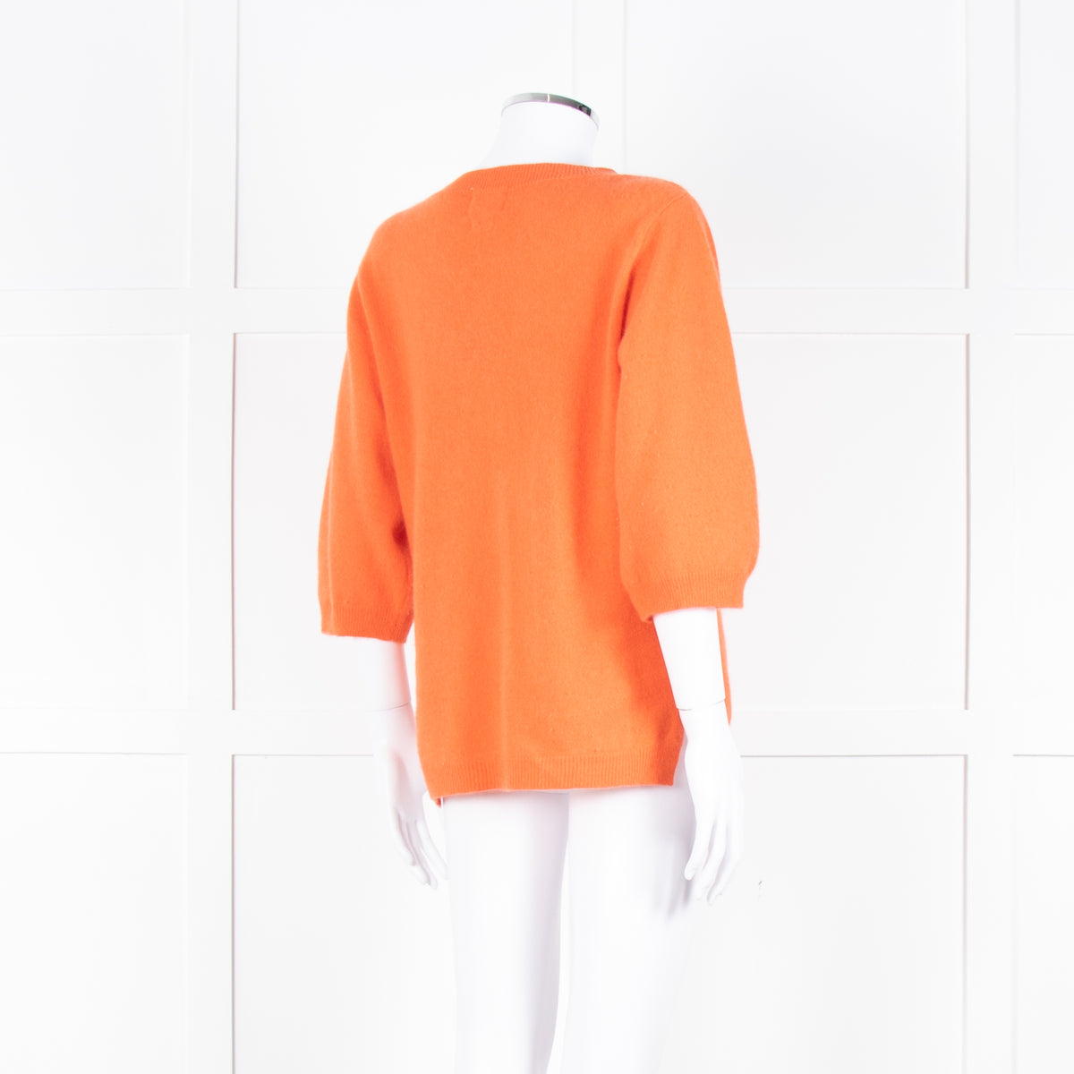 Notshy Cashmere Orange Deep V Neck Wide Sleeve Jumper