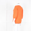 Notshy Cashmere Orange Deep V Neck Wide Sleeve Jumper