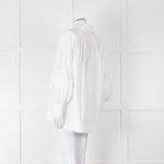 Lee Mathews White Cotton Oversized Long Sleeve Top