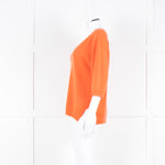Notshy Cashmere Orange Deep V Neck Wide Sleeve Jumper