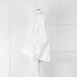 Lee Mathews White Cotton Oversized Long Sleeve Top