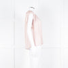 Ulla Johnson Pale Pink Frill Detail Cap Sleeves Silk Blend Top