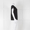 See By Chloe Black Silk Lace Short Sleeve Top