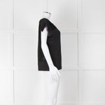 See By Chloe Black Silk Lace Short Sleeve Top