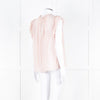 Ulla Johnson Pale Pink Frill Detail Cap Sleeves Silk Blend Top