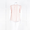 Ulla Johnson Pale Pink Frill Detail Cap Sleeves Silk Blend Top