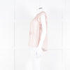 Ulla Johnson Pale Pink Frill Detail Cap Sleeves Silk Blend Top