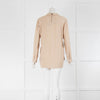 The Kooples Beige Zip Back Detail Button Front Blouse