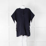 Weekend Max Mara Navy Sleeveless Cape Coat