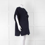 Weekend Max Mara Navy Sleeveless Cape Coat