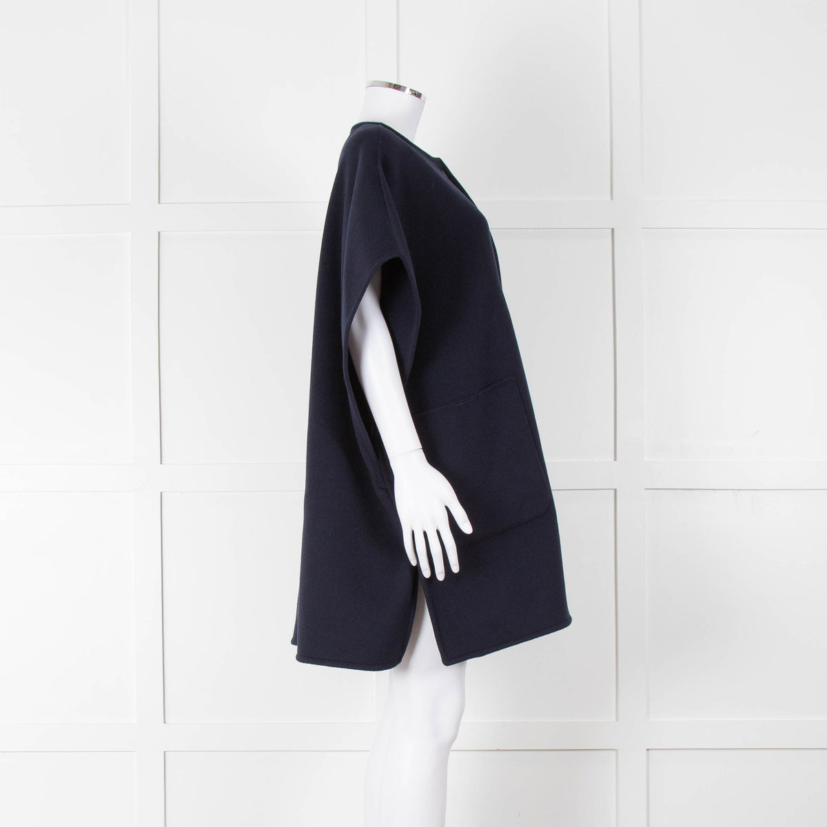 Weekend Max Mara Navy Sleeveless Cape Coat