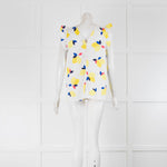 Kate Spade White Yellow Lemon Sleeveless Top