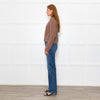 White + Warren Suede Cotton Ribbed Knit Jumper