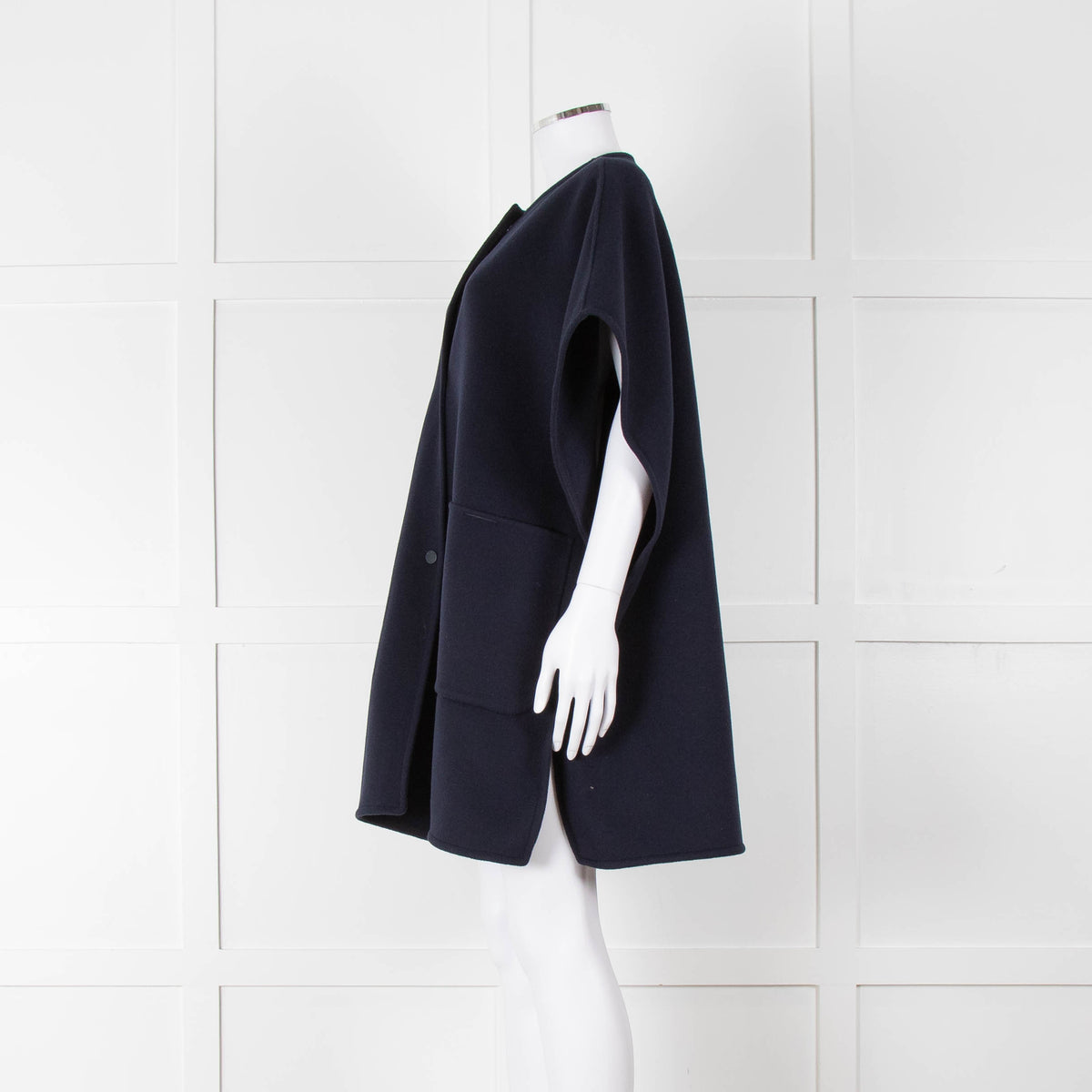 Weekend Max Mara Navy Sleeveless Cape Coat