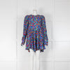Rotate by Birger Christensen Floral Puff Sleeve Smock Dress