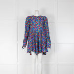 Rotate by Birger Christensen Floral Puff Sleeve Smock Dress