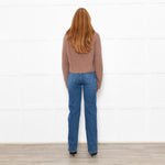 White + Warren Suede Cotton Ribbed Knit Jumper