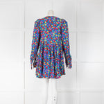 Rotate by Birger Christensen Floral Puff Sleeve Smock Dress