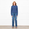 White + Warren Washed Denim Cotton Jumper