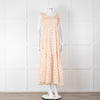 Ridley Yellow Peach Floral Sleeveless Cotton Maxi Dress
