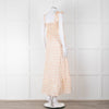 Ridley Yellow Peach Floral Sleeveless Cotton Maxi Dress