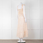 Ridley Yellow Peach Floral Sleeveless Cotton Maxi Dress