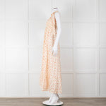 Ridley Yellow Peach Floral Sleeveless Cotton Maxi Dress