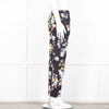 Erdem Dark Navy Cream Pink Yellow Floral Multi Print Trousers