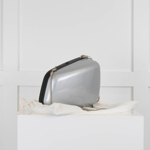 Balenciaga Silver Side Mirror Evening Bag