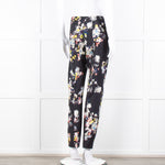 Erdem Dark Navy Cream Pink Yellow Floral Multi Print Trousers