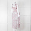 LoveShackFancy White Pink Floral Cotton Sleeveless Sun Dress