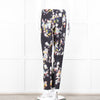 Erdem Dark Navy Cream Pink Yellow Floral Multi Print Trousers