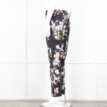 Erdem Dark Navy Cream Pink Yellow Floral Multi Print Trousers