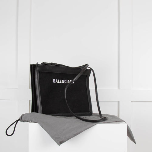Balenciaga Black Canvas Crossbody Bag