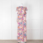 Ridley Pale Pink Blue Purple Floral Sleeveless Maxi Dress